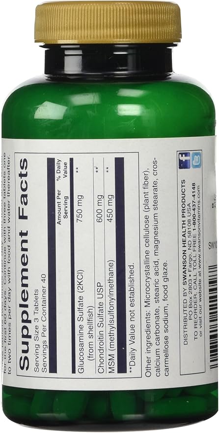 Glucosamine, Chondroitin & Msm 120 Tabs