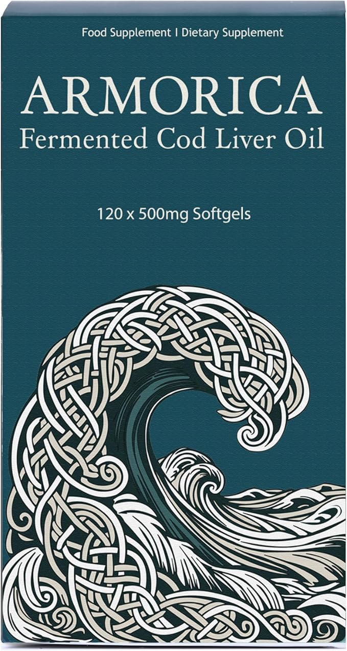 Fermented Cod Liver Oil - Cold Processed, Lacto-Fermented & Raw Cod Liver Oil - Made Exclusively with Atlantic Cod (Unflavoured, 120 Capsules)