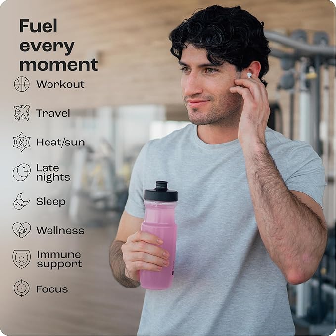 KEY NUTRIENTS Multivitamin Electrolytes Powder No Sugar - Fresh Pink Lemonade Electrolyte Powder - Endurance & Energy Supplement - Hydration Powder - No Calories - 90 Servings - Made in USA