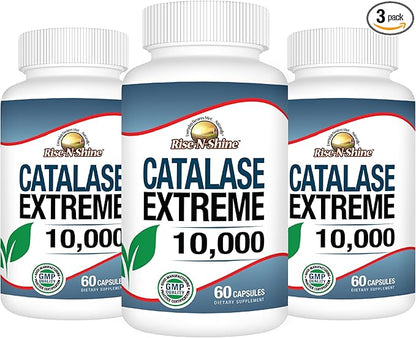 Catalase Extreme Supplement 10,000 - Supplement with Saw Palmetto, Biotin, Fo-Ti, PABA - Hair Supplements for Strong Hair Support- 180 Capsules - Pack of 3 (90-Day Supply)