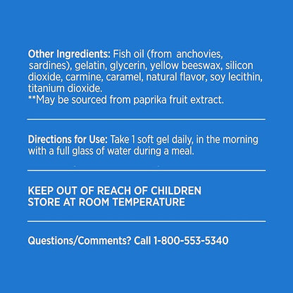 Ocuvite Eye Health Formula Eye Vitamin & Mineral Supplement with Lutein, Zeaxanthin and Omega-3 from Bausch + Lomb, 30 Soft Gels