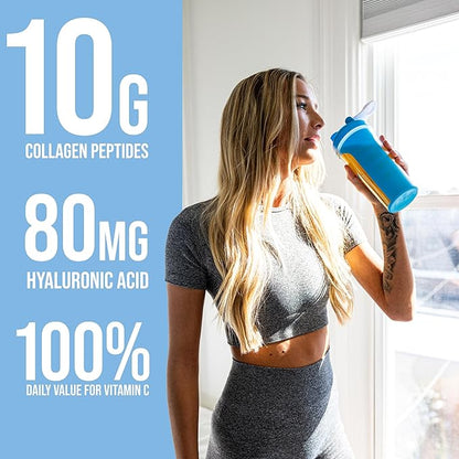 Rule 1 Collagen Peptides Powder - Hydrolyzed Bovine Collagen, Hyaluronic Acid, and Vitamin C. Supports Hair, Skin, & Nails (25 Servings, Unflavored)
