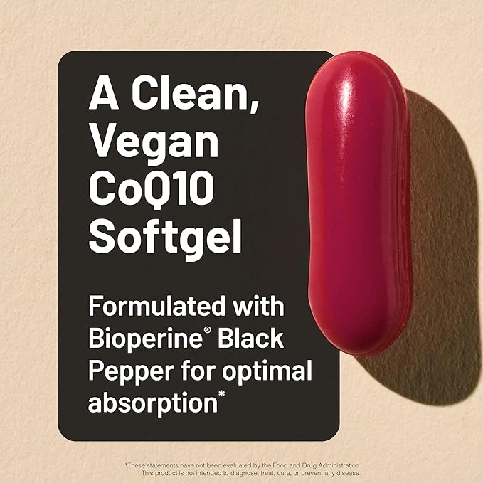 NatureWise CoQ10 200mg Softgels, High Absorption Coenzyme Q10 with BioPerine Black Pepper - Antioxidant for Heart Health + Cellular Energy - Vegan, Non-GMO, Gluten-Free - 200 Count[200-Day Supply]