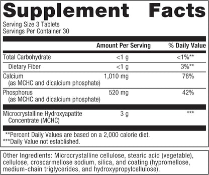 Metagenics Bone Builder Extra Strength - Calcium Supplement - with Phosphorus - Gluten-Free & Non-GMO - 90 Tablets - 30 Servings