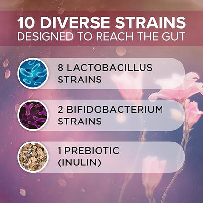 Probiotics for Women 60 Capsules | 50 Billion CFU Scientifically Formulated Multi Strain Probiotic Blend | Organic Supplements with Prebiotics for Womens Health (Women's Complete Probiotics)