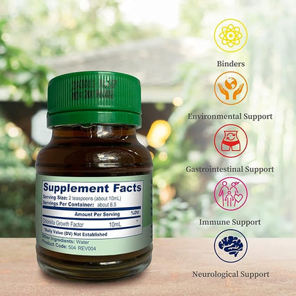 BioPure Chlorella Growth Factor Liquid – Nutrient-Dense, Nutraceutical Superfood Packed with Proteins, Vitamins, Minerals & Amino Acids That Supports Metabolism, Detox & Immunity – 2.2 fl oz