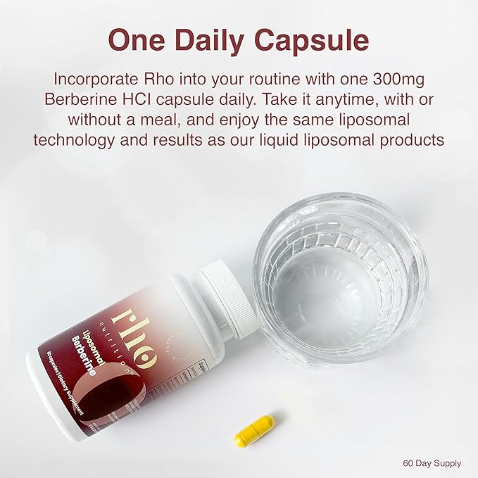 Liposomal Berberine Capsules - Ultra High Absorption Supplement – Supports Immune Function, Gut Health and Metabolic and Cardiovascular Health (60 Capsules)