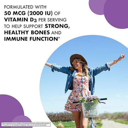 BlueBonnet Nutrition Vitamin D3 2000 IU Chewables and Vitamin C 500 mg Chewables Bundle