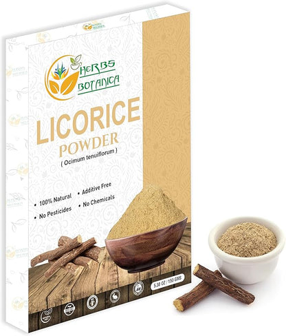 Licorice Powder 100% Pure & Natural Licorice Root Powder for Herbal Tea, Skin Care, & DIY Beauty Natural Licorice Root Supplement 5.3 oz Resealable Pack