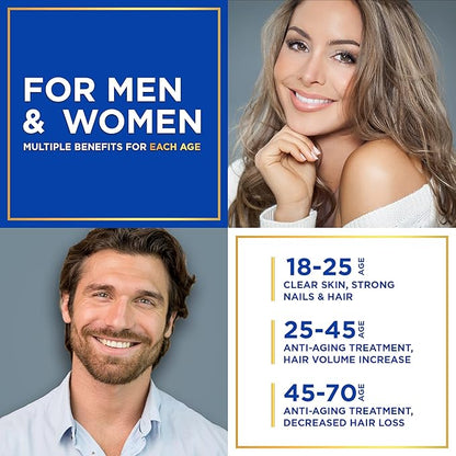 Vegan Collagen for Women and Men - Organic Superfood, Amino Acids Glycine, Lysine, Proline for Healthy Skin, Hair, Nails - Plant-Based Collagen Booster Supplements - 60 Gluten-Free Vegetarian Pills