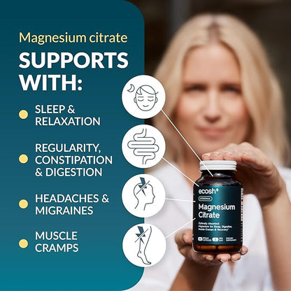 Liposomal Magnesium Citrate Capsules — High Absorption Magnesium Supplement for Constipation, Sleep, Muscle Cramps & Recovery | High Potency Mg | Easy to Swallow Veg Capsules | Non-GMO | 270 ct