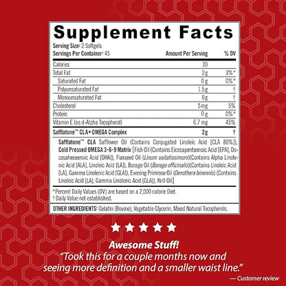 iSatori Lipo-Drex Fat Loss Thermogenic Formula-Fast Acting Weight Loss-Appetite Suppressant (60 Capsules) Ultra CLA + Omega (90 Softgels)