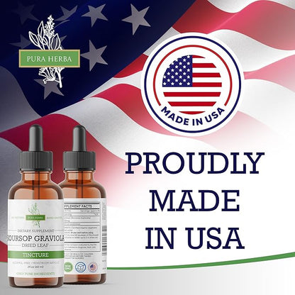 Organic Soursop Extract – Graviola Drops – Soursop Bitters Liquid – Soursop Tincture – Herbal Soursop Liquid Supplement – 2 fl oz