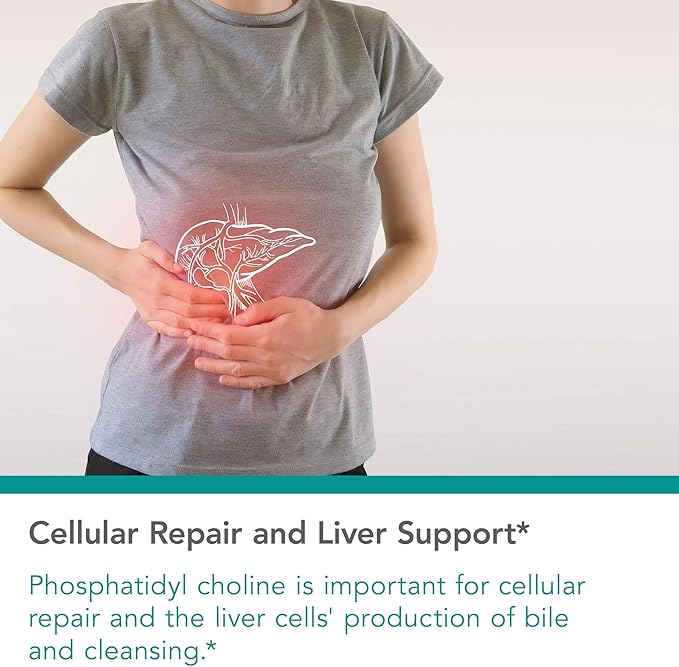 Nutricology Phosphatidyl Choline Supplement - Lecithin Capsules, Digestive Enzymes for Liver, Fat Digestion Support, Choline Supplements for Fatty Liver, 1540mg Softgels - 100 Count