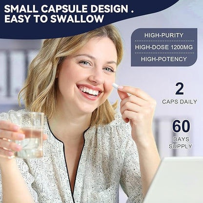 TUDCA Bile Salts 1200mg (Tauroursodeoxycholic Acid), 120 Capsules, Ultra Strength Pure TUDCA Liver Supplements, Liver and Gallbladder Cleanse & Repair, Vegan