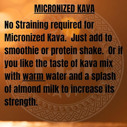 TUI KAVA PREMIUM WELLNESS KAVA - MICRONIZED Noble Fijian Kava 250g (8.8oz) - INDIVIDUAL Size | Very Heady | Morning/Daytime Kava | Increase Focus | Mood/Sleep Support | Stress Relief | NO STRAINING