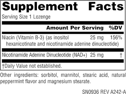 Source Naturals NAD+, Coenzymated B-3, Supports Cellular Energy*, 25 mg - 30 Lozenges