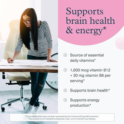 Youtheory B12B6 - Vegan Vitamin B6 & Vitamin B12 - Offers Brain Health, Energy & Immunity Support* - Dairy, Soy & Gluten Free - 60 Vegetarian Capsules