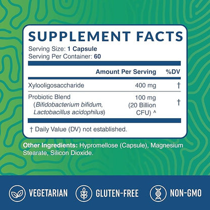 Omega 3 Fish Oil and Probiotic Capsules | Triple Strength EPA & DHA Omega 3 Burpless Softgels Plus Probiotic & Prebiotic Capsules for Gut Health & Immune Support | 60 Servings Each