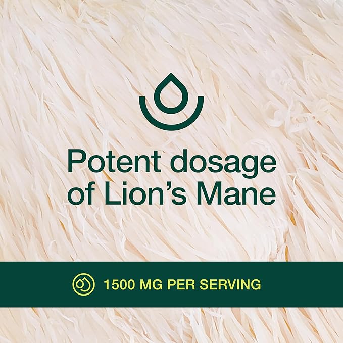 Fresh Nutrition Organic Lions Mane Mushroom Capsules - Strongest DNA Verified Formula - Rich in Alpha Glucan - Powerful Superfood Supplement - Brain, Immune System Benefits - Vegan Friendly