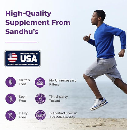 Sandhu's Quercetin with Bromelain Supplement - 1000mg Per Serving 120 Vegetarian Capsules - Bioflavonoids Quercitin Complex for Immune Support & Respiratory Health