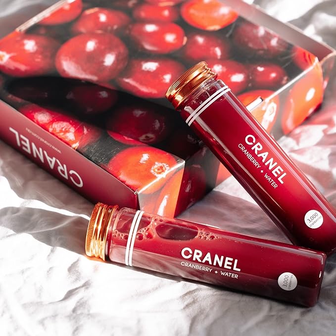 CRANEL UTI Support Cranberry Elixir, 4X Bottles (Monthly Supply) Clinically-Proven & Antibiotic-Free, Packed with 3,000 Real Cranberries (Tart Taste) Vegan & Non-GMO, Zero Added Sugar