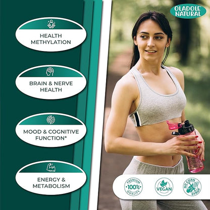 Vitamin B-12 (1000mcg) - 100 Lozenges Black Cherry Flavour | Formulated with Folic Acid | Energy Boost, Red Blood Cell Formation, Nervous System Support & Immune Health | Non-GMO