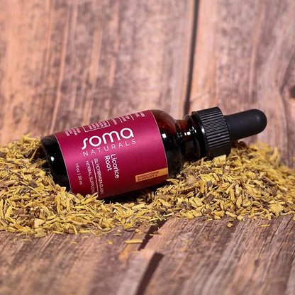 Organic Licorice Root Extract, Herbal Supplement for Focus Mood Clarity, Helps Calm and Balance, Non-GMO, Gluten-Free, 1fl oz, 30ml