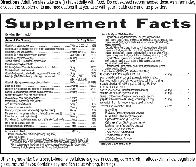 Country Life CORE Daily-1 for Women 50+ Multivitamin - Formulated for Women Over 50, Complete Daily Nutrition with Women's Health Blend, Coenzymated B Vitamins, Probiotics, and Digestive Enzymes