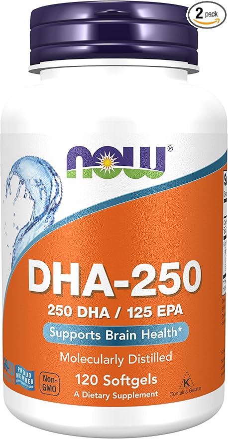 DHA-250, 50% DHA 120 Softgels (Pack of 2)