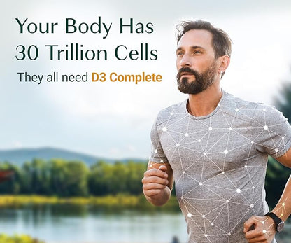 ALGAECAL 4-in-1 Vitamin D3 K2 Complete - ADK Vitamin Supplement, Enhanced Immune Support & Bone Health with D3 K2, A, & E - Whole Body Wellness & Bone Strength, 60 Easy-Swallow Softgels