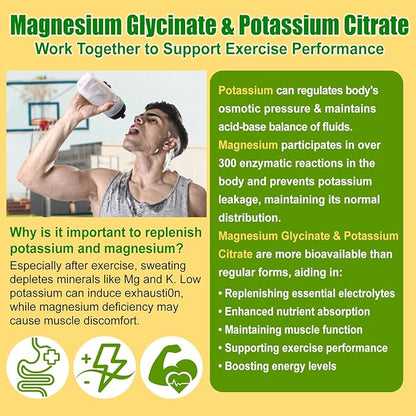 Potassium Supplement Gummies for Adults: Potassium Citrate 99 mg - Potassium Magnesium Supplement for Muscle, Electrolyte, Energy