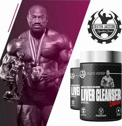 Black Series Liver Cleanser Detox | Milk Thistle Seed Powder, Vitamins E & C, Bodybuilders & Fitness Supplement | 60 Veg Capsules, 60 Servings