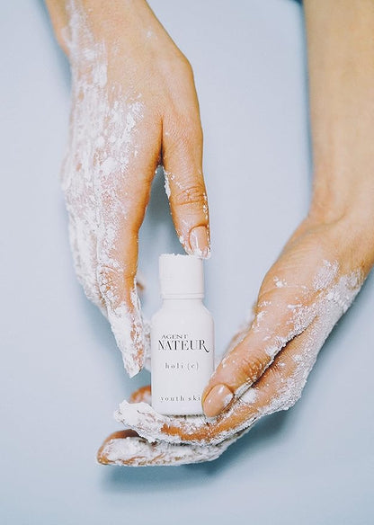Agent Nateur - holi (c) Natural C Duo Calcium + Vitamin C Powder | Vegan, Non-Toxic, Clean Skincare (.5 oz | 15ml)