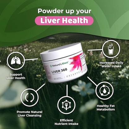 Liver 360 - Fruit Punch Flavored Liver Powder Supplement with Artichoke Extract, Turmeric, and Milk Thistle, Liver Cleanse Detox & Repair Formula, 1 Bottle