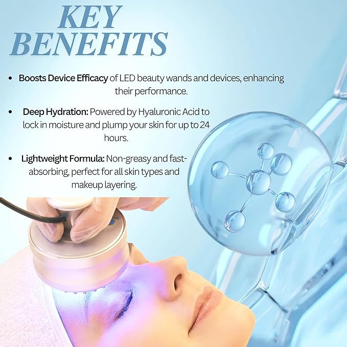 Red Light Therapy Booster Complex | Amplifies Performance of LED Beauty Wands, Masks, & Skincare Devices - w/Blue Tansy, Hyaluronic Acid, Cooling Cucumber, Aloe Vera