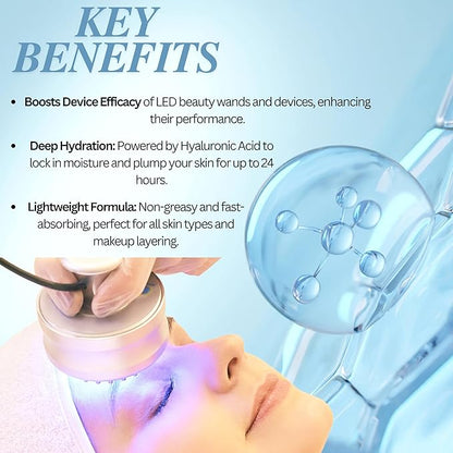 Red Light Therapy Booster Complex | Amplifies Performance of LED Beauty Wands, Masks, & Skincare Devices - w/Blue Tansy, Hyaluronic Acid, Cooling Cucumber, Aloe Vera