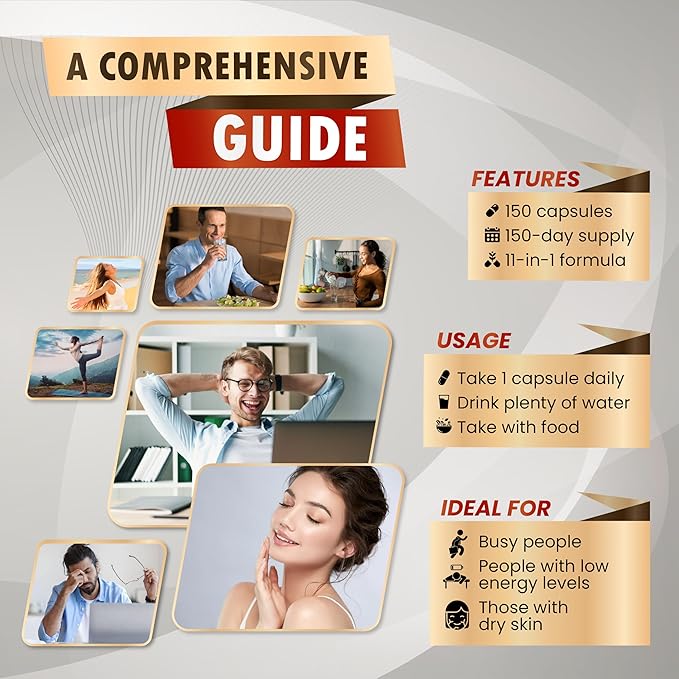 Vitamin B Complex - High Potency with Thiamin, Riboflavin, Niacin Vitamin B6, Folate, Vitamin B12 -Energy, Focus, Hair, Skin, Nails Support - 150 Count - Made & Tested in The USA