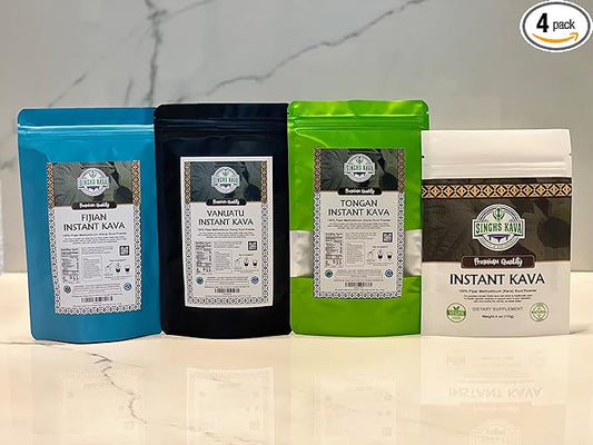 Micronized Instant Kava Powder- Sample Pack (4 Pack of 4oz)
