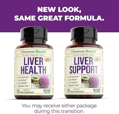 Liver Cleanse Detox & Repair Milk Thistle Supplement - Natural Liver Support - Artichoke Extract & Digestive Enzymes. Dandelion Root Supplement to Support Digestion & Promote Cellular Repair. 90 Caps