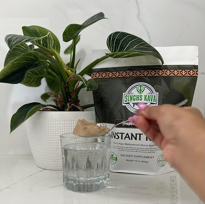 Micronized Instant Kava Powder-Fijian Kava (4oz), 4 Ounce (Pack of 1)