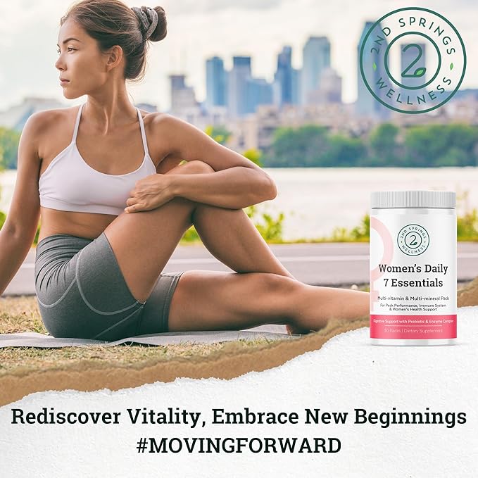 Women's Daily 7 Essentials & Adaptogen Complex Bundle - Complete Multivitamin Pack with Stress Adaptation Support for Women's Optimal Health