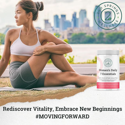 Women's Daily 7 Essentials & Adaptogen Complex Bundle - Complete Multivitamin Pack with Stress Adaptation Support for Women's Optimal Health