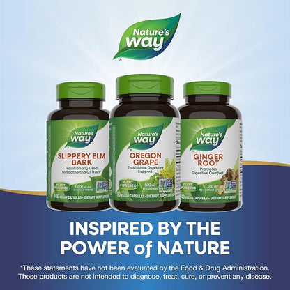 Nature's Way Oregon Grape, Traditional Digestion Remedy* Supplement, 90 Vegan Capsules