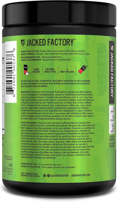 Jacked Factory NITROSURGE Pre Workout Supplement - Endless Energy, Instant Strength Gains, Clear Focus, Intense Pumps - Nitric Oxide Booster & Preworkout Energy Powder - 60 Servings, Cherry Limeade
