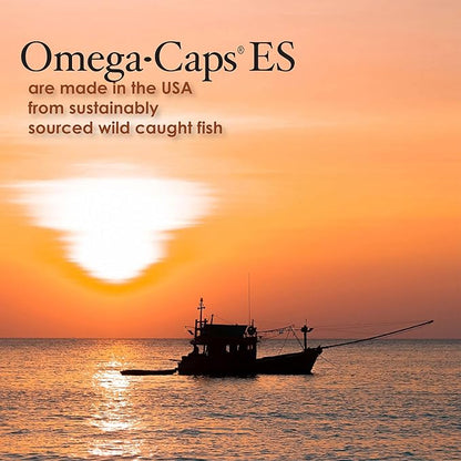 Omega-Caps Extra Strength for Large Breeds-Vet Formulated for Healthy Radiant Skin & Coat While Reducing Excess Shedding. Contains Omega 3 for Immune System Support, Easy to Dose, 60 Soft Gel Capsules