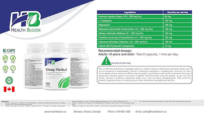 Sleep Herbal | 120 Capsules | Health Bloom | Vitamins and Minerals Supplements |
