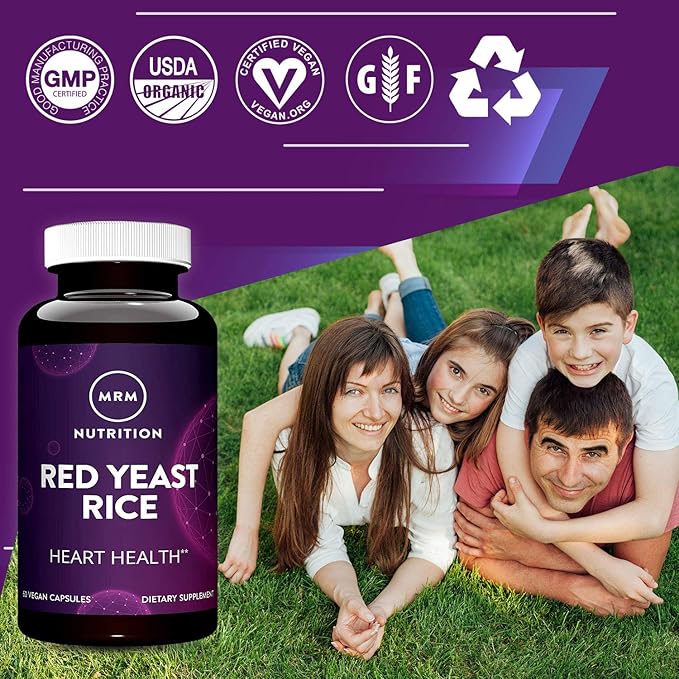 MRM Nutrition Red Yeast Rice | Monocolin K + Citrinin Free | Gluten Free + Vegan | 30 Servings
