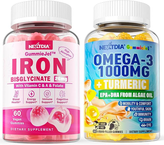 Vegan Omega-3 Gummies + Iron Bisglycinate 26mg