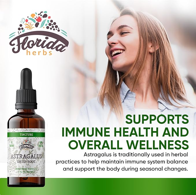 Astragalus Tincture, Organic Astragalus Extract (Astragalus membranaceus) Herbal Supplement, Non-GMO in Cold-Pressed Organic Vegetable Glycerin, 700 mg, 2 oz (60 ml)